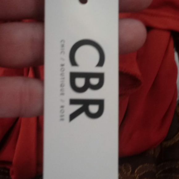 CBR Rose colored dress off shoulder 1 sleeve - Picture 16 of 16